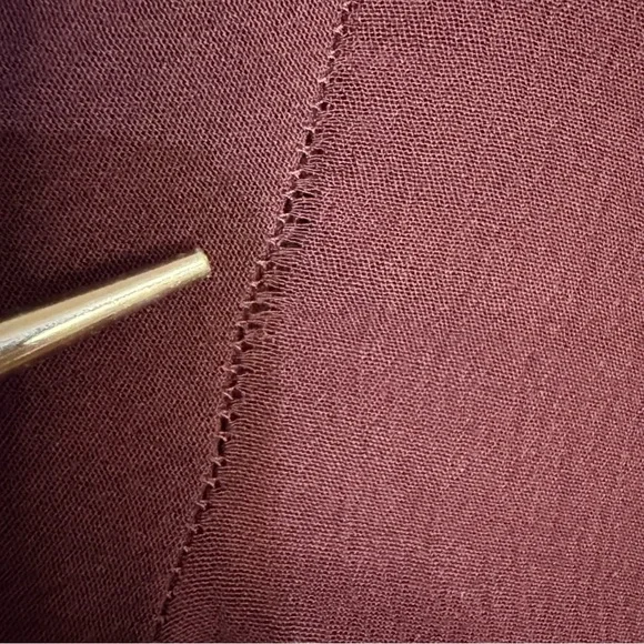 Mossimo Ladies Medium Boho Lace pullover Burgundy Blouse - Picture 9 of 14